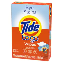 Tide To Go No Scent Stain Remover 10 wipes Wipes