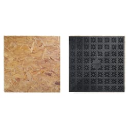 Dricore 24 in. W X 24 in. L Black/Gray Vinyl Floor Tile 3.75 sq ft