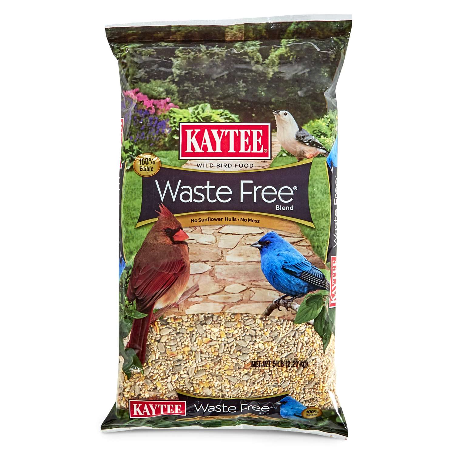 Kaytee Waste Free Songbird Wild Bird Food Hulled Sunflower Seed 5 lb