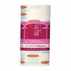 Con-Tact Grip Prints 4 ft. L X 18 in. W Blue/Brown Polka Dots Shelf Liner