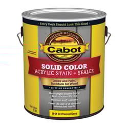 Cabot Solid Color Acrylic Stain & Sealer Solid Driftwood Gray Acrylic Deck Stain 1 gal