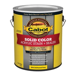 Cabot Solid Color Acrylic Stain & Sealer Solid Driftwood Gray Acrylic Deck Stain 1 gal