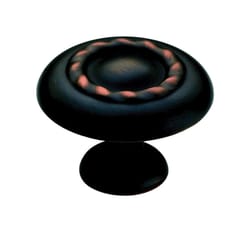 Amerock Inspirations Round Furniture Knob 1-1/4 in. D 45.927 mm Oil-Rubbed Bronze 1 pk