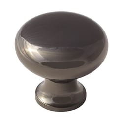 Amerock Anniversary Round Cabinet Knob 1-3/16 in. D 1 in. Nickel Black 1 pk