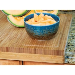 Lipper International 17.75 in. L X 13.83 in. W X 2 in. Bamboo Cutting Board