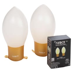 Funboy LED White Holiday Bulb Inflatable 19 in.