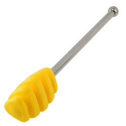 R&M International Corp Silver/Yellow Silicone/Stainless Steel Honey Dipper