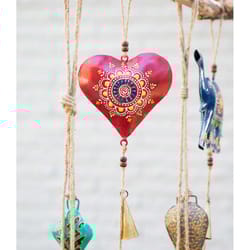 Matr Boomie Henna Treasure Multi-color Heart Wind Chime