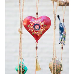 Matr Boomie Henna Treasure Multi-color Heart Wind Chime