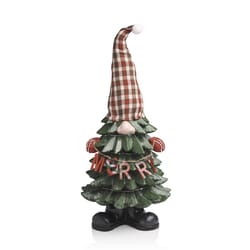 Alpine LED Multicolored Gnome Christmas Merry Tree Figurine 28 in.