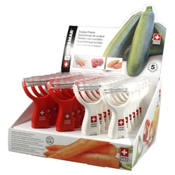 Swissmar Red/White ABS Plastic/Stainless Steel Y-Peeler