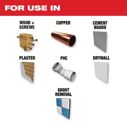 Milwaukee Universal Fit Open-Lok 3.58 in. L X 1-3/8 in. W Carbide Multi-Tool Oscillating Blade Extre