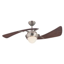 Westinghouse Harmony 48 in. Brushed Nickel Brown LED Indoor Ceiling Fan