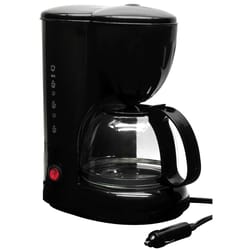 RoadPro 12 V Black/Clear Coffee Maker 1 pk