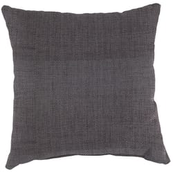 Jordan Manufacturing Gray Polyester Throw Pillow 4 in. H X 18 in. W X 18 in. L