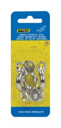 Seachoice Stainless Steel 1-7/8 in. L X 3/8 in. W Eye Straps 4 pk