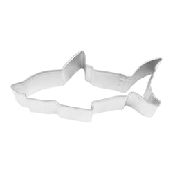 R&M International Corp International Corp 2 in. W X 5 in. L Shark Cookie Cutter Silver 1 pc