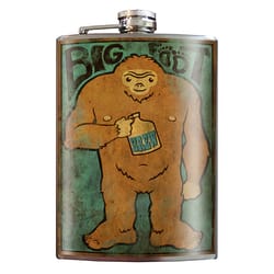 Trixie & Milo Big Foot 8 oz Multicolored Stainless Steel Flask