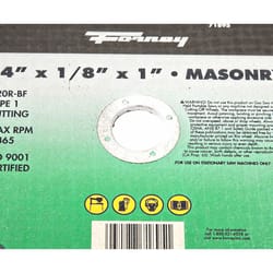 Forney 14 in. D X 1 in. Silicon Carbide Masonry/Asphalt Cutting Wheel 1 pc