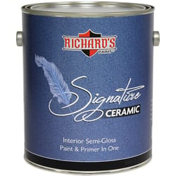 Richard's Paint Signature Series Plus Semi-Gloss White Water-Based Paint and Primer Interior 1 gal