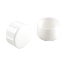 Shepherd Hardware Plastic Leg Tip White Round 4 pk