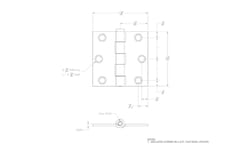 Ace 2-1/2 in. L Zinc-Plated Broad Hinge 2 pk