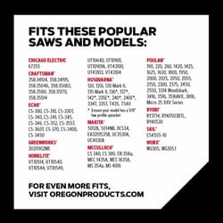 Oregon AdvanceCut S52T 14 in. Chainsaw Chain 52 links