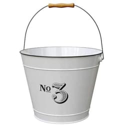 Panacea 9 in. H X 14 in. D Metal Milkhouse #3 Planter White