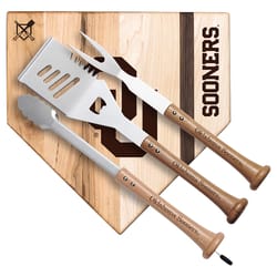 Baseball BBQ NCAA Stainless Steel Natural Grill Tool Set