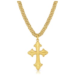 Montana Silversmiths Men's Harvest Moon Cross Gold Necklace