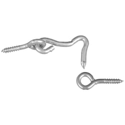 National Hardware Zinc-Plated Silver Steel 1 in. L Hook and Eye 2 pk