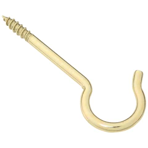 National Hardware N275-512 Long Hook 5 Inch H Steel White Ceiling Screw  Mounting: Plant Brackets Ceiling and S Extender Hooks (886780029697-2)