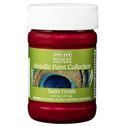 Modern Masters Satin Ruby Water-Based Metallic Paint Exterior and Interior 6 oz