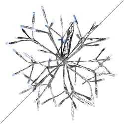 Celebrations LED Blue/Pure White Shimmering Sphere 20 in. Hanging Decor