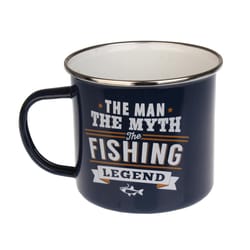 Top Guy Fishing 14 oz Multicolored Steel Enamel Coated Mug 1 pk