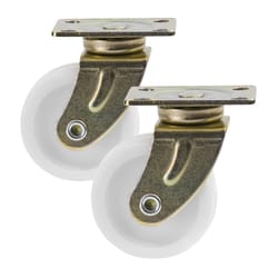 Softtouch 1.25 in. D Swivel Plastic Caster 40 lb 2 pk