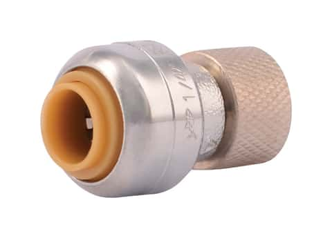 SharkBite 1/4 in. PTC X 3/8 in. Compression Brass Stop Valve