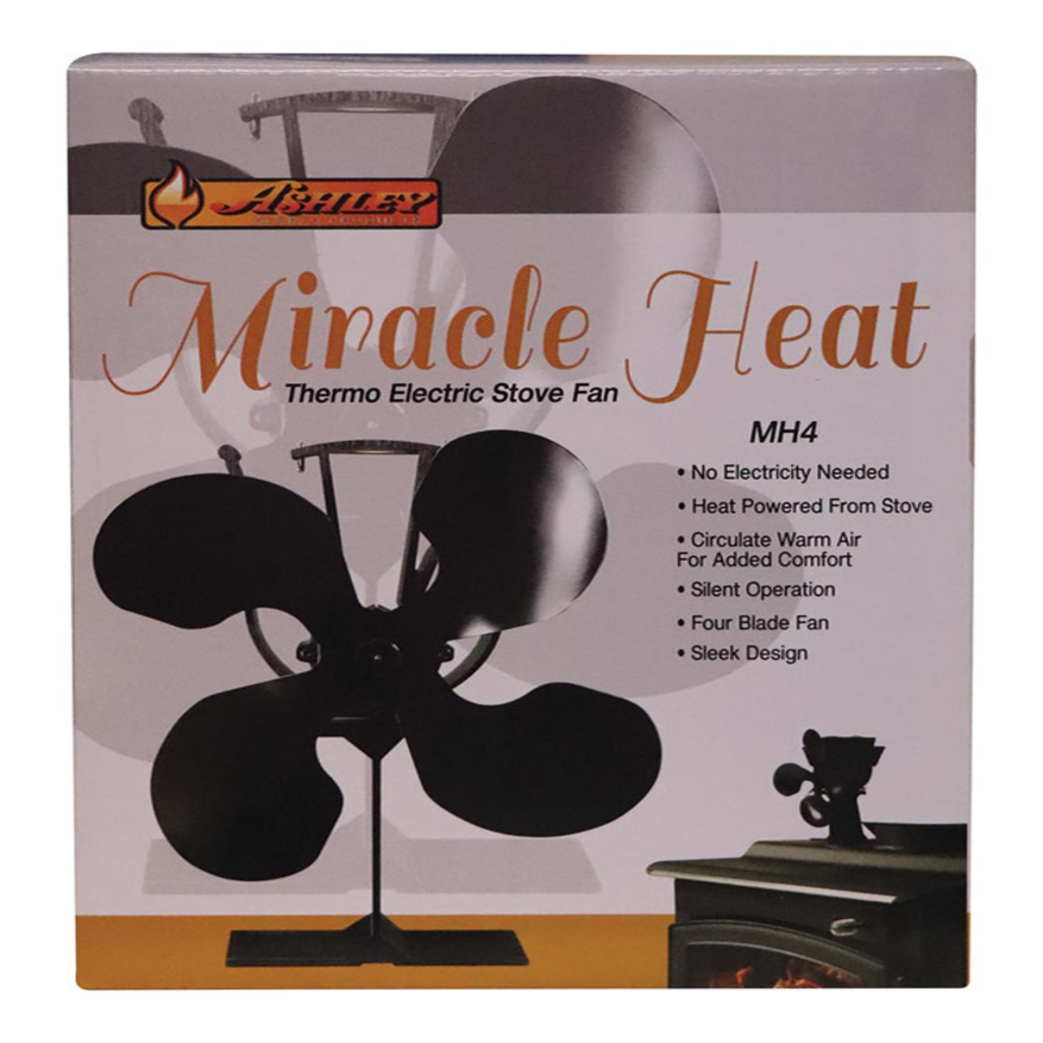 Photos - Other for heating US Stove Ashley Miracle Heat Steel Elegant Wood Stove Fan MH4