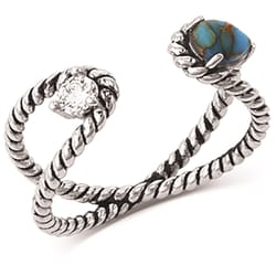 Montana Silversmiths Women's Stars and Sky Silver/Turquoise Ring