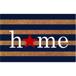 Rockport Premium Americana 18 in. W X 28 in. L Multicolored Home with Red Star Coir Door Mat