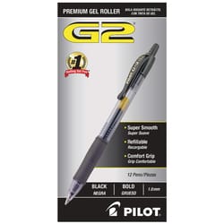 Pilot G-2 Black Retractable Gel Pen 12 pk