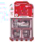 Milwaukee Shockwave Assorted 1/4 in. drive X 4 in. L Impact Driver Bit Set Alloy Steel 100 pc