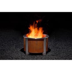 Breeo X Series 24 27 in. W Corten Steel Round Wood Fire Pit