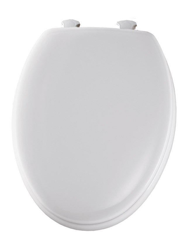 UPC 073088010148 product image for Mayfair Elongated White Molded Wood Toilet Seat | upcitemdb.com