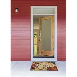 Entryways 17 in. W X 28 in. L Amber Abstract Amber Coir Door Mat