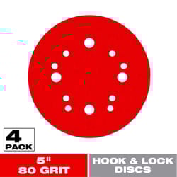 Diablo 5 in. Ceramic Blend Hook and Lock Sanding Disc 80 Grit Coarse 4 pk