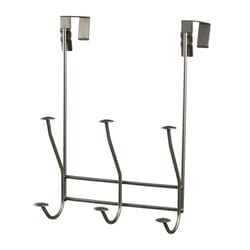 Spectrum 8.8 in. L Satin Nickel Silver Steel Contemporary Hook Rack 1 pk