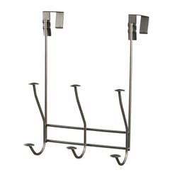 Spectrum 8.8 in. L Satin Nickel Silver Steel Contemporary Hook Rack 1 pk