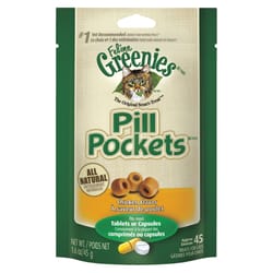 Greenies Pill Pockets Adult Chicken Cat Food Grain Free 1.6 oz