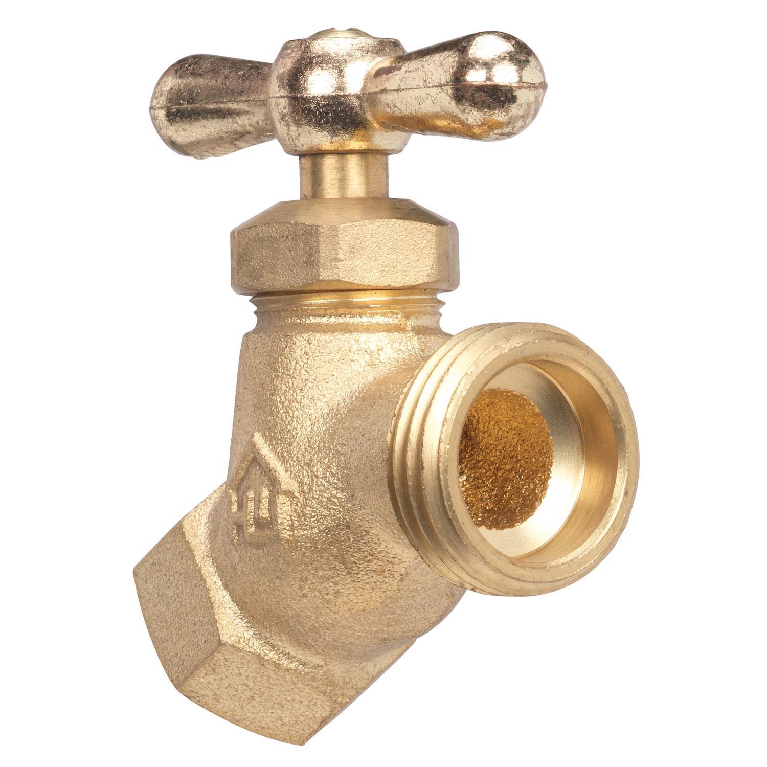 Homewerks 1/2 in. FIP X 3/4 in. MHT Brass NoKink Hose Bibb Ace Hardware